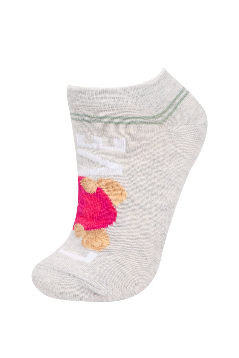 DeFacto Multicolour Woman Woman Animal Print 3 Piece Cotton Ankle Socks Casual - Image 2